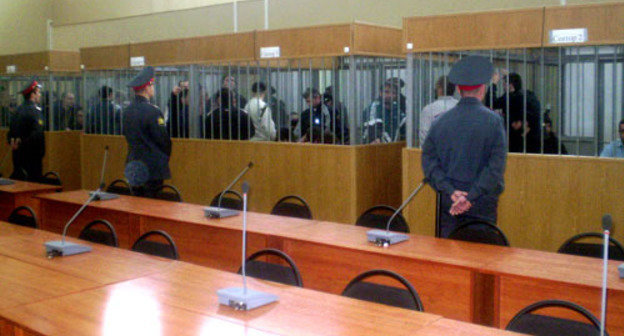 Hearings about the attack on power structures in Kabardino-Balkaria on 19 March 2009 (photo of CK correspondent Luiza Orazaeva)