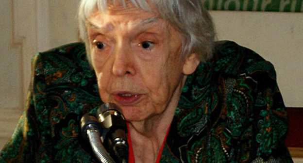 Liudmila Alekseeva speaking at the Conference "Situation with Mass Media and Civil Society in Northern Caucasus", Moscow, February 16, 2010. Photo by the "Caucasian Knot"
