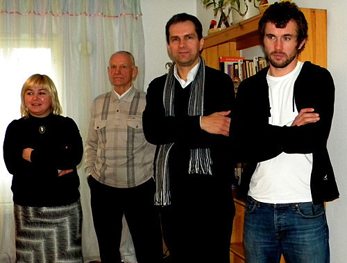Human rights defenders in social village (SOS-village) in Vilnius. Left to right: Algirdas Endryukaitis, former MP of Lithuanian Seym, now teacher at the SOS-village; Audrius Natkevitsius and human rights defender Mantas Kvedaravichus. November 6, 2010. Photo by the "Caucasian Knot" Human rights defenders in social village (SOS-village) in Vilnius. Left to right: Algirdas Endryukaitis, former MP of Lithuanian Seym, now teacher at the SOS-village; Audrius Natkevitsius and human rights defender Mantas Kvedaravichus. November 6, 2010. Photo by the "Caucasian Knot"