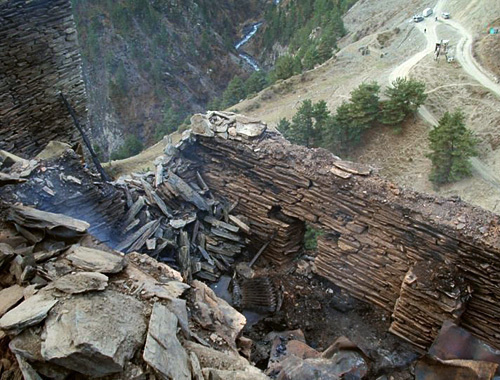 Tsibari village after fire, December 2, 2010. Photo by Chief Department of the Ministry for Emergencies for Dagestan Tsibari village after fire, December 2, 2010. Photo by Chief Department of the Ministry for Emergencies for Dagestan