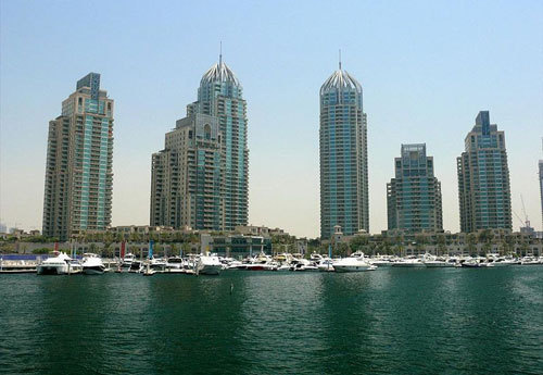 The Dubai Marina, a residential district, is the world's second largest man-made marina. Photo by http://en.wikipedia.org The Dubai Marina, a residential district, is the world's second largest man-made marina. Photo by http://en.wikipedia.org
