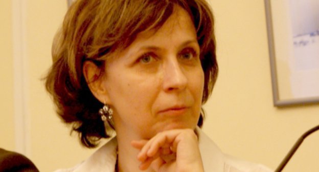 Zoya Svetova at presentation of her book about lives of Zara Murtazalieva and Igor Sutyagin. Moscow, April 27, 2011. Photo by the "Caucasian Knot" 