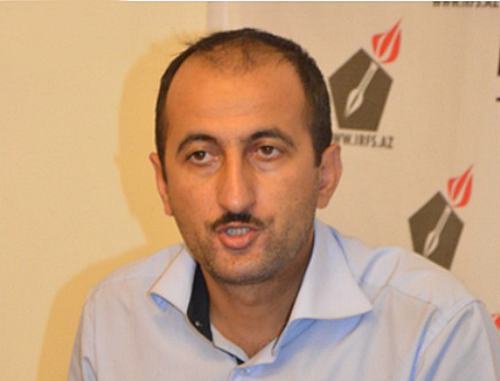 Journalist Idrak Abbasov at the Institute for Reporters Freedom and Safety. September 30, 2011. Photo: www.irfs.az Journalist Idrak Abbasov at the Institute for Reporters Freedom and Safety. September 30, 2011. Photo: www.irfs.az
