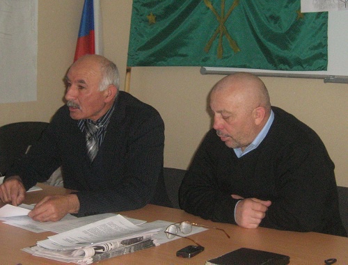 Muhamed Cherkesov, the chairman of the Public Movement "Adyge-Khase-Circassian Parliament" of Karachaevo-Cherkesia and Arambi Khapai, the chairman of the Public Movement "Adyge-Khase-Circassian Parliament" of Adygea. Cherkessk. December 29, 2011. Photo by Asya Kapaeva for "Caucasian Knot" Muhamed Cherkesov, the chairman of the Public Movement "Adyge-Khase-Circassian Parliament" of Karachaevo-Cherkesia and Arambi Khapai, the chairman of the Public Movement "Adyge-Khase-Circassian Parliament" of Adygea. Cherkessk. December 29, 2011. Photo by Asya Kapaeva for "Caucasian Knot"
