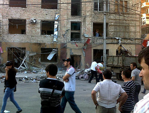 Makhachkala, September 22, 2011: results of double terror act in the crossing of Dakhadaev and Ermoshkin Streets. Courtesy of the Human Rights Centre "Memorial": www.memo.ru Makhachkala, September 22, 2011: results of double terror act in the crossing of Dakhadaev and Ermoshkin Streets. Courtesy of the Human Rights Centre "Memorial": www.memo.ru