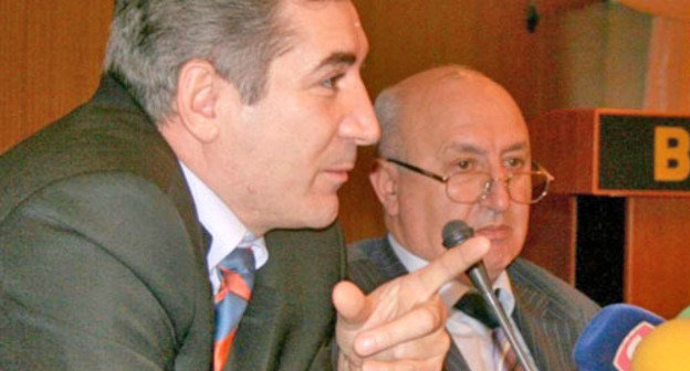 On the left – Nushiravan Magerramli, Chairman of the National Television and Radio Board of Azerbaijan. Courtesy of the IA "Turan" On the left – Nushiravan Magerramli, Chairman of the National Television and Radio Board of Azerbaijan. Courtesy of the IA "Turan"