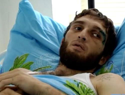 Mukhamed Khabilov in the Republic's Clinical Hospital in Nalchik: a still from the video clip of the Kabardino-Balkarian Republic's Human Rights Centre: http://zapravakbr.ru
Mukhamed Khabilov in the Republic's Clinical Hospital in Nalchik: a still from the video clip of the Kabardino-Balkarian Republic's Human Rights Centre: http://zapravakbr.ru