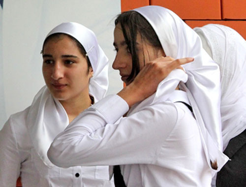 Girls-pupils of the high school girl school named after Hussein Isaev in the Itum-Kale District of Chechnya. Courtesy of the http://www.itumkali.com Girls-pupils of the high school girl school named after Hussein Isaev in the Itum-Kale District of Chechnya. Courtesy of the http://www.itumkali.com