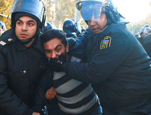 During the protest rally in Baku, December 10, 2012. Photoby Aziz Karimov for the "Caucasian Knot" During the protest rally in Baku, December 10, 2012. Photoby Aziz Karimov for the "Caucasian Knot"