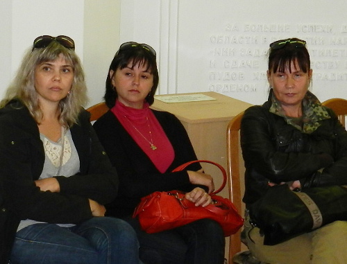 Mothers from large families who went on hunger strike in the reception room of Volgograd Region Governor. September 6, 2013. Photo by Tatiana Filimonova for the ‘Caucasian Knot’.
