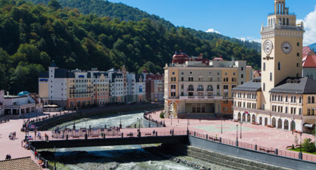 "Rosa Khutor" Resort hotels. Sochi, Adler District. September 2013. Photo: GK ‘Olympstroi’, http://sc-os.ru/ru/press/photo/#sport_objects/glk_rosa_khutor/ "Rosa Khutor" Resort hotels. Sochi, Adler District. September 2013. Photo: GK ‘Olympstroi’, http://sc-os.ru/ru/press/photo/#sport_objects/glk_rosa_khutor/