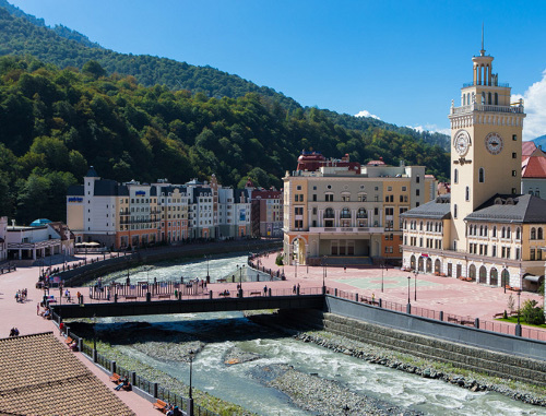 "Rosa Khutor" Resort hotels. Sochi, Adler District. September 2013. Photo: GK ‘Olympstroi’, http://sc-os.ru/ru/press/photo/#sport_objects/glk_rosa_khutor/ "Rosa Khutor" Resort hotels. Sochi, Adler District. September 2013. Photo: GK ‘Olympstroi’, http://sc-os.ru/ru/press/photo/#sport_objects/glk_rosa_khutor/