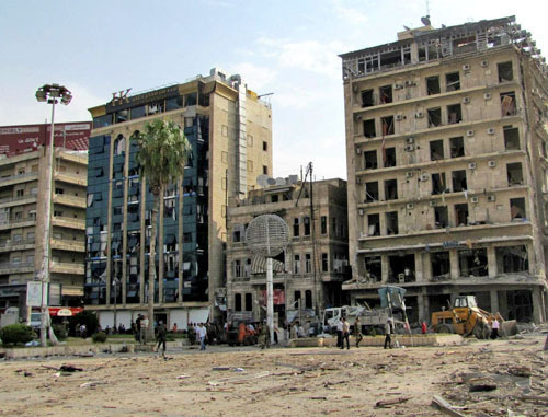 Square Saadullakh al-Dzhabiri after explosions which occured on October 3, 2012. Syria, Aleppo. Photo: Zyzzzzzy, http://ru.wikipedia.org/ Square Saadullakh al-Dzhabiri after explosions which occured on October 3, 2012. Syria, Aleppo. Photo: Zyzzzzzy, http://ru.wikipedia.org/