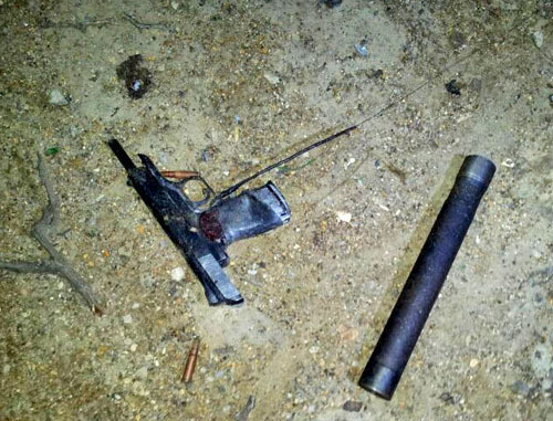 Stechkin pistol found at the place where IED exploded, Makhachkala, November 23, 2013. Photo: http://nac.gov.ru/ Stechkin pistol found at the place where IED exploded, Makhachkala, November 23, 2013. Photo: http://nac.gov.ru/