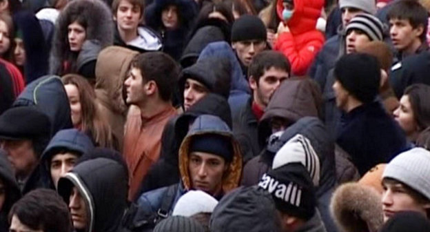 Makhachkala, December 31, 2013. Participants of the memorial rally about the victims of the terror acts committed in Volgograd. Photo by the press service of the President of the Dagestan Republic, http://president.e-dag.ru/ Makhachkala, December 31, 2013. Participants of the memorial rally about the victims of the terror acts committed in Volgograd. Photo by the press service of the President of the Dagestan Republic, http://president.e-dag.ru/