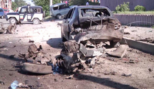 At the place of the terror act at the building of court marshals in Ordzhonikidze Street in Makhachkala, May 20, 2013. Photo: Ministry for Internal Affairs of Republic of Dagestan, http://05.mvd.ru/ At the place of the terror act at the building of court marshals in Ordzhonikidze Street in Makhachkala, May 20, 2013. Photo: Ministry for Internal Affairs of Republic of Dagestan, http://05.mvd.ru/