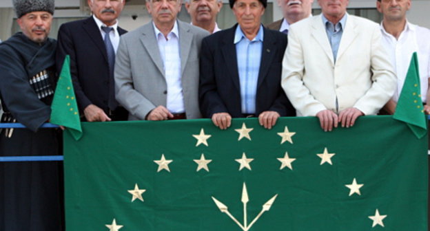 Members of Circassian national organizations celebrate 150th anniversary of Circassian Majlis. Sochi, June 29, 2011. Photo by Anzor Nibo, http://www.aheku.org/news/report/2488 Members of Circassian national organizations celebrate 150th anniversary of Circassian Majlis. Sochi, June 29, 2011. Photo by Anzor Nibo, http://www.aheku.org/news/report/2488