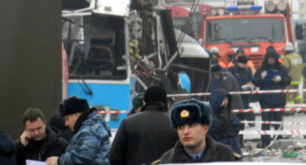 Volgograd, December 30, 2014. At the place of the terror act. Photo by Tatiana Filimonova for the ‘Caucasian Knot’. Volgograd, December 30, 2014. At the place of the terror act. Photo by Tatiana Filimonova for the ‘Caucasian Knot’.
