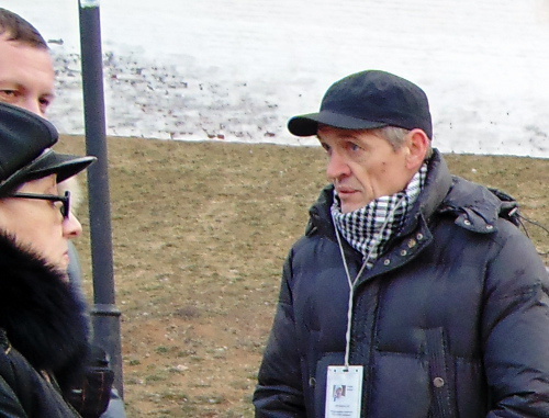 One of the organizers of the "People's Assembly" Igor Stenin (right), January 20, 2014. Photo by Elena Grebenyuk for the ‘Caucasian Knot’. One of the organizers of the "People's Assembly" Igor Stenin (right), January 20, 2014. Photo by Elena Grebenyuk for the ‘Caucasian Knot’.