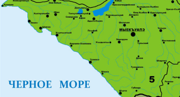Fragment of a map where part of the Krasnodar Territory was included in the "Imarat Kavkaz" territory. Source: http://andry-astrakhkin.livejournal.com Fragment of a map where part of the Krasnodar Territory was included in the "Imarat Kavkaz" territory. Source: http://andry-astrakhkin.livejournal.com