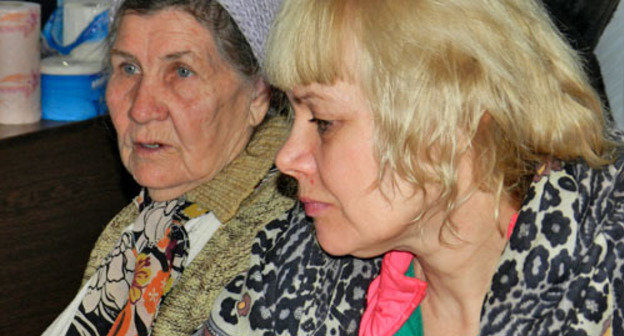 Participants of hunger strike Lidiya Petrova and Olga Zolotareva. Volgograd, February 5, 2014. Photo by Tatiana Filimonova for the ‘Caucasian Knot’. Participants of hunger strike Lidiya Petrova and Olga Zolotareva. Volgograd, February 5, 2014. Photo by Tatiana Filimonova for the ‘Caucasian Knot’.