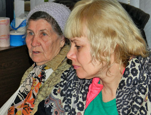 Participants of hunger strike Lidiya Petrova and Olga Zolotareva. Volgograd, February 5, 2014. Photo by Tatiana Filimonova for the ‘Caucasian Knot’. Participants of hunger strike Lidiya Petrova and Olga Zolotareva. Volgograd, February 5, 2014. Photo by Tatiana Filimonova for the ‘Caucasian Knot’.