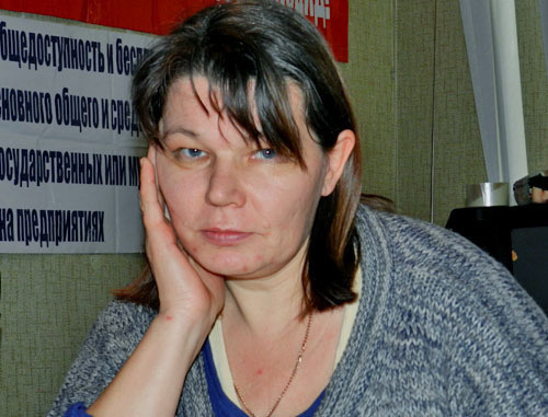 Participant of the hunger-strike Olga Stepanova. Volgograd, February 2014. Photo by Tatyana Filimonova for the "Caucasian Knot" Participant of the hunger-strike Olga Stepanova. Volgograd, February 2014. Photo by Tatyana Filimonova for the "Caucasian Knot"