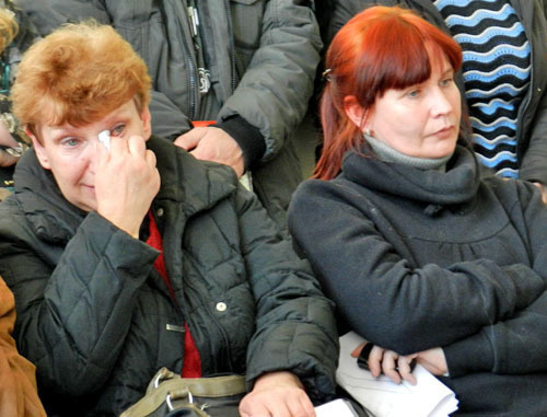 Participants of the hunger-strike Galina Akelyeva and Yelene Samoshina (to the right). Volgograd, February 3, 2014. Photo by Tatyana Filimonova for the "Caucasian Knot" Participants of the hunger-strike Galina Akelyeva and Yelene Samoshina (to the right). Volgograd, February 3, 2014. Photo by Tatyana Filimonova for the "Caucasian Knot"