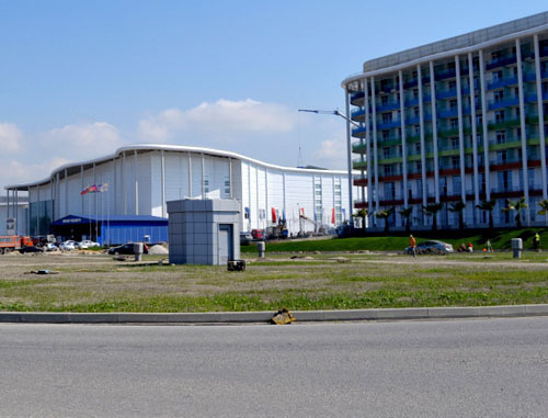 The building of the main media centre in Sochi. Summer 2013. Photo by Svetlana Kravchenko for the "Caucasian Knot" The building of the main media centre in Sochi. Summer 2013. Photo by Svetlana Kravchenko for the "Caucasian Knot"