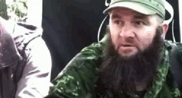 Dokku Umarov. Screenshot of a video message at Youtube Dokku Umarov. Screenshot of a video message at Youtube