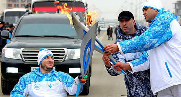 Ingush capital Magas welcomes the Paralympic Torch Relay, March 4, 2014. Photo: http://www.ingushetia.ru/ Ingush capital Magas welcomes the Paralympic Torch Relay, March 4, 2014. Photo: http://www.ingushetia.ru/