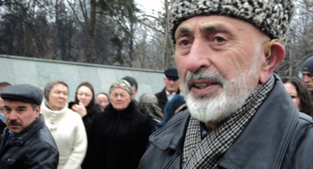 Participants of the rally commemorated to the 70th anniversary of Balkars' deportation. Nalchik, March 8, 2014. Photo by Luisa Orazaeva for the ‘Caucasian Knot’. Participants of the rally commemorated to the 70th anniversary of Balkars' deportation. Nalchik, March 8, 2014. Photo by Luisa Orazaeva for the ‘Caucasian Knot’.