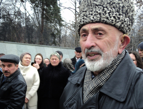 Participants of the rally commemorated to the 70th anniversary of Balkars' deportation. Nalchik, March 8, 2014. Photo by Luisa Orazaeva for the ‘Caucasian Knot’. Participants of the rally commemorated to the 70th anniversary of Balkars' deportation. Nalchik, March 8, 2014. Photo by Luisa Orazaeva for the ‘Caucasian Knot’.