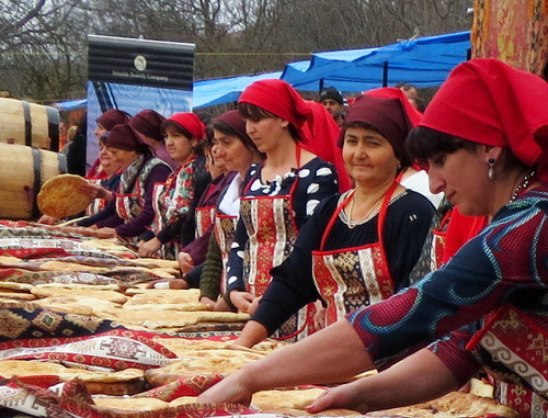 Participants of Karabakh bread festival in the village of Khantsk. Nagorno-Karabakh. Askeran District, March 8, 2014. Photo by Alvard Grigoryan for the ‘Caucasian Knot’. Participants of Karabakh bread festival in the village of Khantsk. Nagorno-Karabakh. Askeran District, March 8, 2014. Photo by Alvard Grigoryan for the ‘Caucasian Knot’.