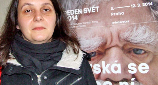 Director of "One World" festival Khana Kulkhankova, Prague, March 12, 2014. Photo by Edita Badasyan for the ‘Caucasian Knot’. Director of "One World" festival Khana Kulkhankova, Prague, March 12, 2014. Photo by Edita Badasyan for the ‘Caucasian Knot’.