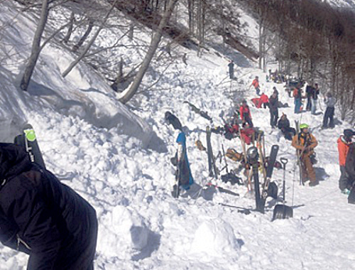 At the spot of the avalanche, March 23. 2014. Photo by the press service of the Krasnodar Region branch of the Ministry for Emergencies (MfE), http://www.23.mchs.gov.ru/operationalpage/emergency/detail.php?ID=27030 At the spot of the avalanche, March 23. 2014. Photo by the press service of the Krasnodar Region branch of the Ministry for Emergencies (MfE), http://www.23.mchs.gov.ru/operationalpage/emergency/detail.php?ID=27030