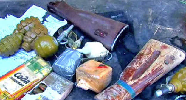 Weapons and ammunition found during special operation in the Gumbet District of Dagestan. March 17, 2014. Photo http://nac.gov.ru/ Weapons and ammunition found during special operation in the Gumbet District of Dagestan. March 17, 2014. Photo http://nac.gov.ru/