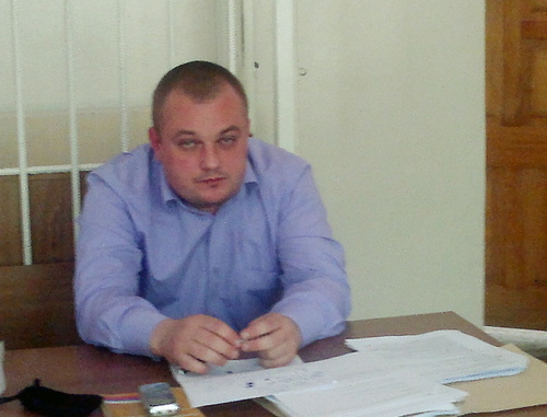 Advocate of Stavropol Region Prosecution Office Yvgeny Kuzyur, who represents the interests of the former deputy head of Cherkessk GOVD Ruslan Rakhaev in the case on the murder of Dakhir Djankezov. Photo by the ‘Caucasian Knot’. Advocate of Stavropol Region Prosecution Office Yvgeny Kuzyur, who represents the interests of the former deputy head of Cherkessk GOVD Ruslan Rakhaev in the case on the murder of Dakhir Djankezov. Photo by the ‘Caucasian Knot’.
