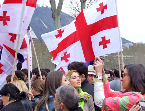 The action "We Choose Europe". Tbilisi, April 13, 2014. Photo by Edita Badasyan for the "Caucasian Knot" The action "We Choose Europe". Tbilisi, April 13, 2014. Photo by Edita Badasyan for the "Caucasian Knot"