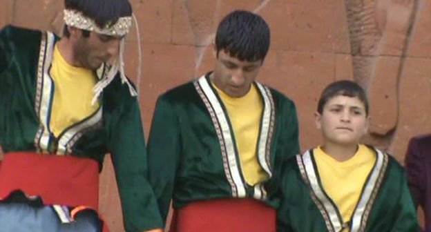 Yazidi community of Armenia celebrates the New Year – Tawusi Melek. April 16, 2014. Screenshot from the Caucasian Knot video. Yazidi community of Armenia celebrates the New Year – Tawusi Melek. April 16, 2014. Screenshot from the Caucasian Knot video.