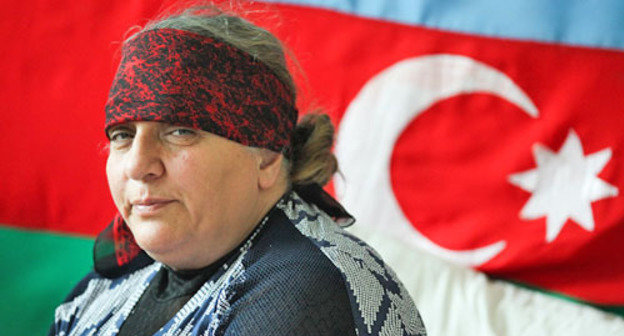 Sakina Gurbanova, the mother of Zaur Gurbanly, during the hunger strike in the headquarters of the party "Musavat". Baku, April 20, 2014. Photo Aziz Karimov for the "Caucasian Knot" Sakina Gurbanova, the mother of Zaur Gurbanly, during the hunger strike in the headquarters of the party "Musavat". Baku, April 20, 2014. Photo Aziz Karimov for the "Caucasian Knot"