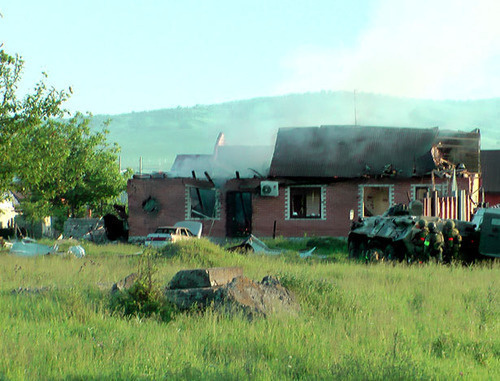 Special operation in the village of Sagopshi, Malgobek District of Ingushetia. May 24, 2014. Photo by the press service of the Federal Security Service of the Republic of Ingushetia Special operation in the village of Sagopshi, Malgobek District of Ingushetia. May 24, 2014. Photo by the press service of the Federal Security Service of the Republic of Ingushetia