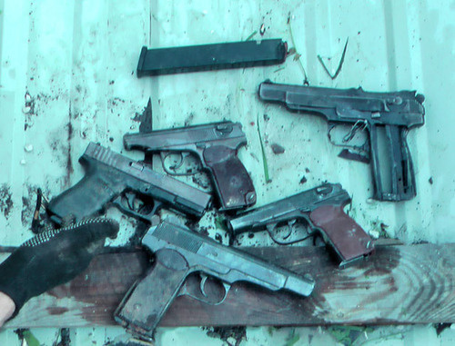 Ammunition found during the special operation in the village of Sagopshi. Ingushetia, May 24, 2014. Photo by the press service of the Federal Security Service of the Republic of Ingushetia