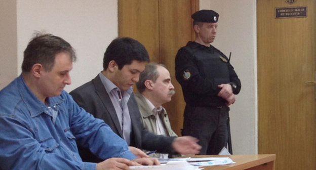 At the preliminary court hearing on the complaint filed by the Human Rights Centre "Memorial" and the International Society "Memorial" against the Prosecutor's Office inspections, Moscow City Court, May 7, 2013. From left to right: Chairman of the Board of the HRC "Memorial" Alexander Cherkasov, advocate of the HRC "Memorial" Furkat Tishaev, member of the Board of the International Society "Memorial" Jan Rachinsky. Photo by press-service of the HRC "Memorial", http://www.memo.ru At the preliminary court hearing on the complaint filed by the Human Rights Centre "Memorial" and the International Society "Memorial" against the Prosecutor's Office inspections, Moscow City Court, May 7, 2013. From left to right: Chairman of the Board of the HRC "Memorial" Alexander Cherkasov, advocate of the HRC "Memorial" Furkat Tishaev, member of the Board of the International Society "Memorial" Jan Rachinsky. Photo by press-service of the HRC "Memorial", http://www.memo.ru