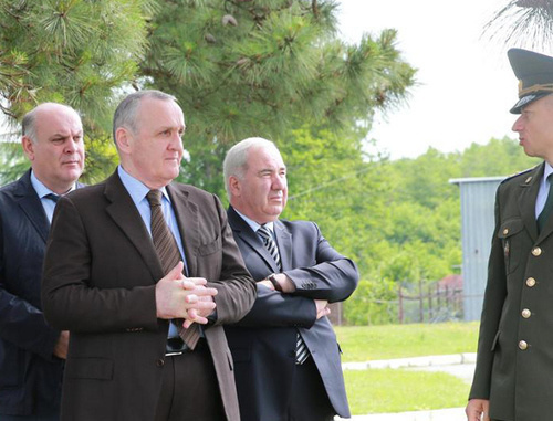 Alexander Ankvab (in the front) visiting Special Purpose Centre of National Security Council. Abkhazia, May 24, 2014. Photo: Information and Public Communications Department for the President of Abkhazia. Alexander Ankvab (in the front) visiting Special Purpose Centre of National Security Council. Abkhazia, May 24, 2014. Photo: Information and Public Communications Department for the President of Abkhazia.