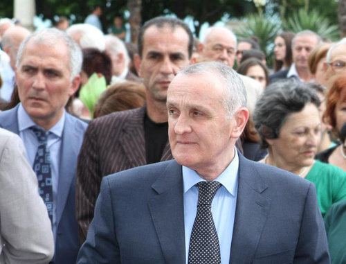 Alexander Ankvab (in front). May 2014. Photo: © Management of Information and Mass Communications of the President of the Abkhaz Republic, http://www.abkhaziagov.org/ Alexander Ankvab (in front). May 2014. Photo: © Management of Information and Mass Communications of the President of the Abkhaz Republic, http://www.abkhaziagov.org/