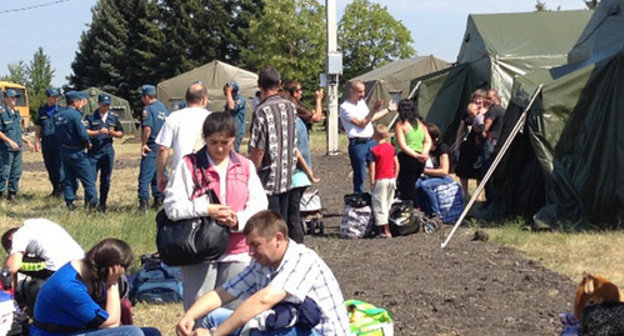Refugees from Ukraine in one of the camps organized in Rostov Region, June 22, 2014. Photo by press-service of the MfE of the Rostov Region, www.61.mchs.gov.ru Refugees from Ukraine in one of the camps organized in Rostov Region, June 22, 2014. Photo by press-service of the MfE of the Rostov Region, www.61.mchs.gov.ru