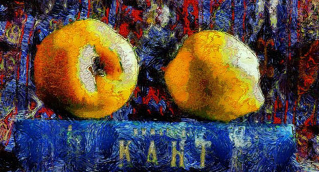BRO. ‘Queen apple and Kant’. The picture is presented at the exhibition "BRO. Makhachkala. Van Gogh" opened on June 19 in Makhachkala. Photo is provided by the Makhachkala History Museum. BRO. ‘Queen apple and Kant’. The picture is presented at the exhibition "BRO. Makhachkala. Van Gogh" opened on June 19 in Makhachkala. Photo is provided by the Makhachkala History Museum.