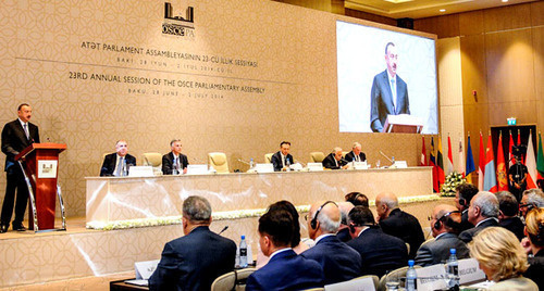 Opening of the 23rd session of the OSCE Parliamentary Assembly (OSCE PA). Baku, June 28, 2014. Photo by Aziz Karimov for the "Caucasian Knot" Opening of the 23rd session of the OSCE Parliamentary Assembly (OSCE PA). Baku, June 28, 2014. Photo by Aziz Karimov for the "Caucasian Knot"