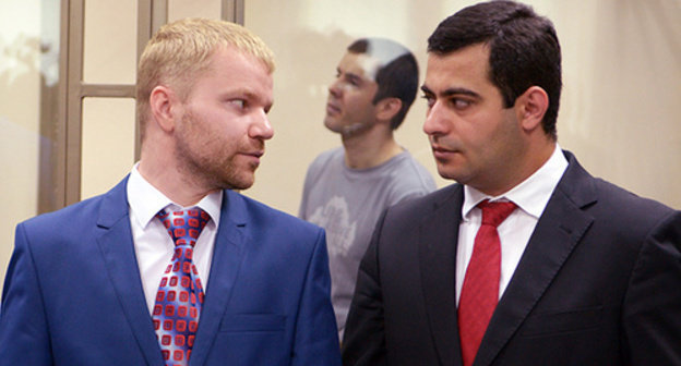Advocates of Said Amirov at the court session on July 9, 2014. Photo by Oleg Pchelov for the "Caucasian Knot" Advocates of Said Amirov at the court session on July 9, 2014. Photo by Oleg Pchelov for the "Caucasian Knot"